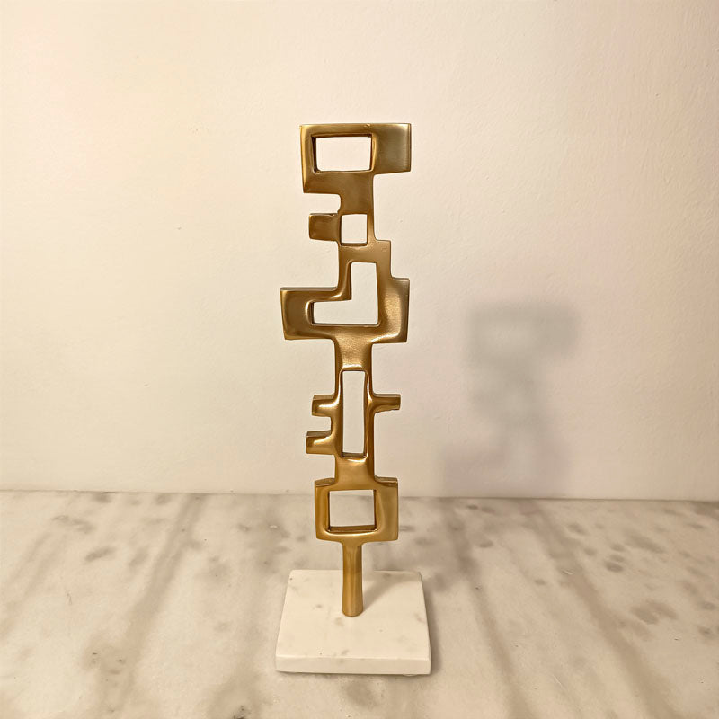 Abstract brass sculpture
